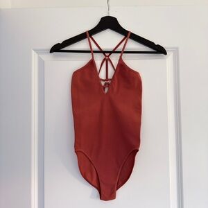 Free People Movement Ribbed Strappy Bodysuit